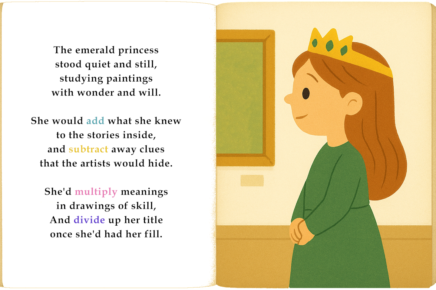 storybook about the emerald princess