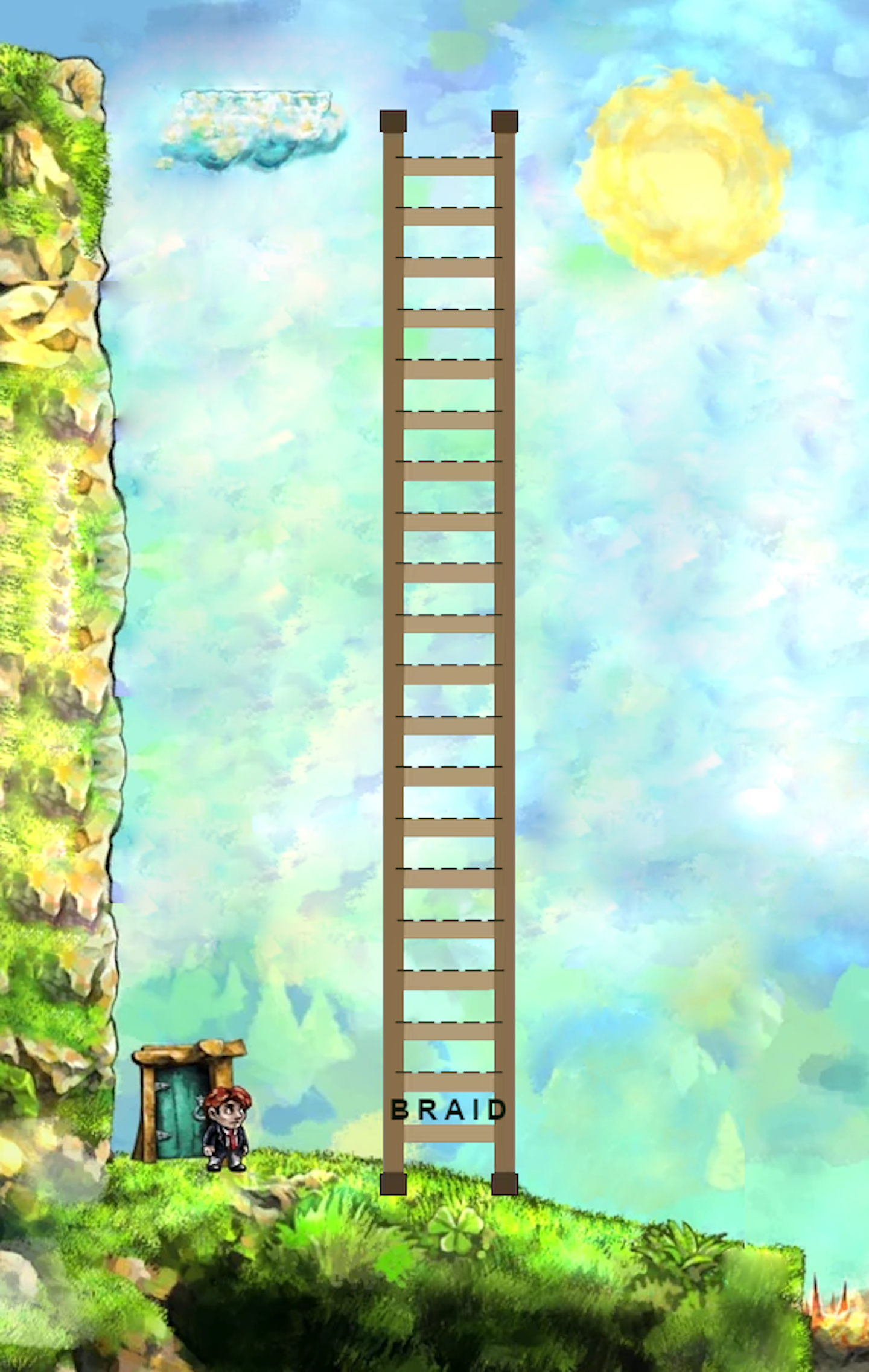 A ladder from the game 'Braid'