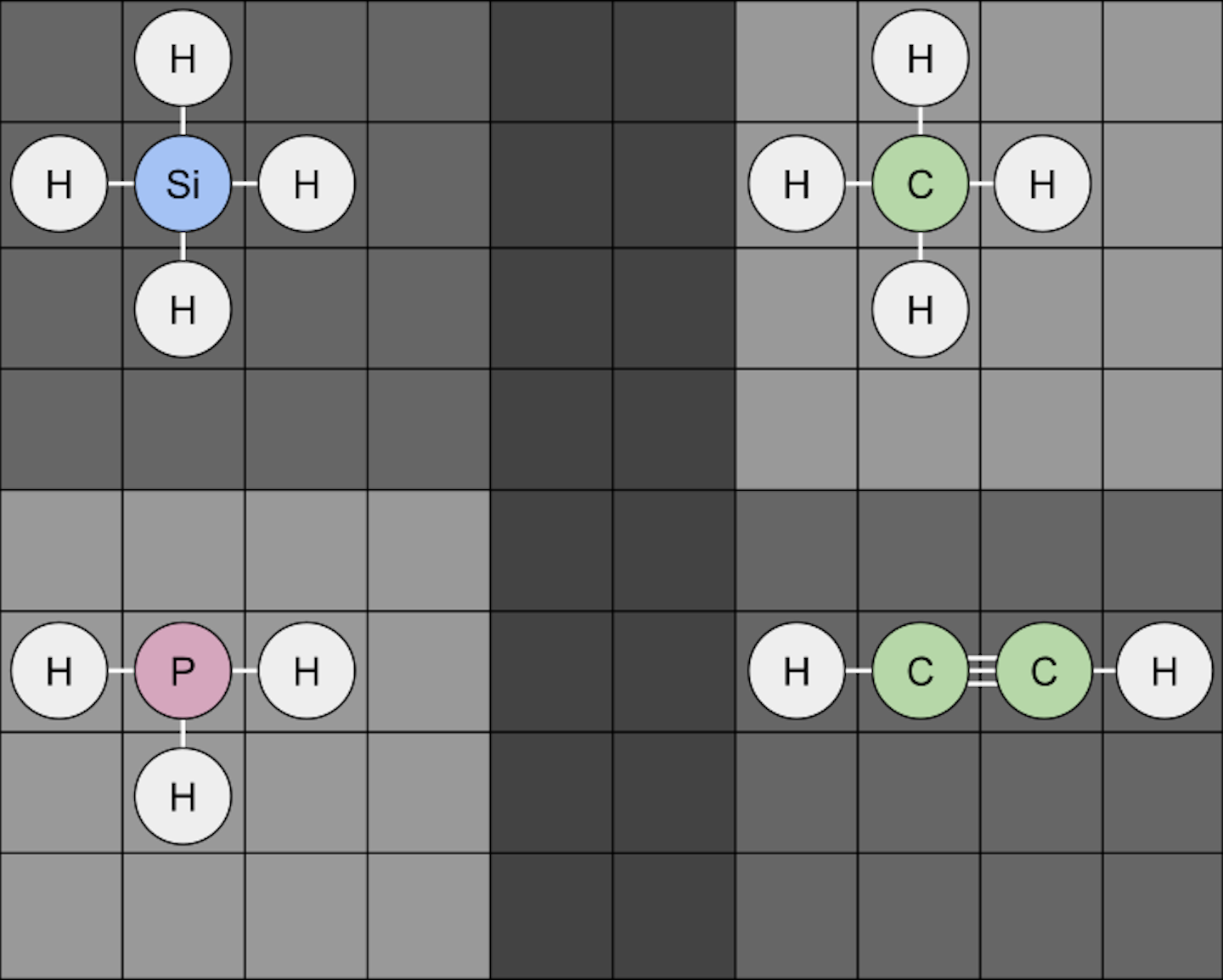 A reactor from the game 'Spacechem'